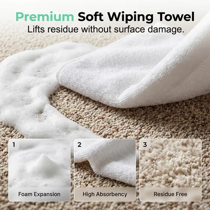 MOONBIFFY✨2026 🔥 Waterless Carpet Foam Stain Remover with Towel