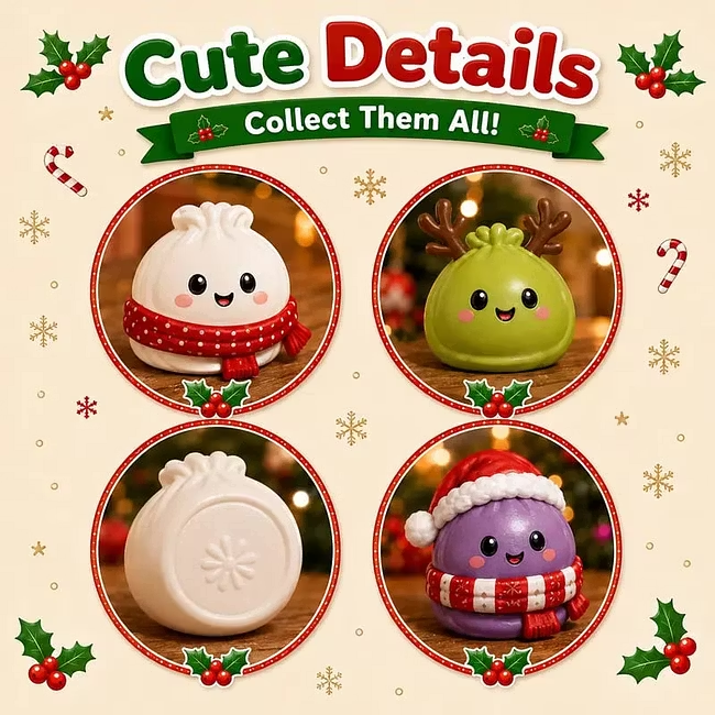 Christmas Dumpling Advent Calendar 2026 Squishy Surprise Gifts For Kids Or Family Ideas
