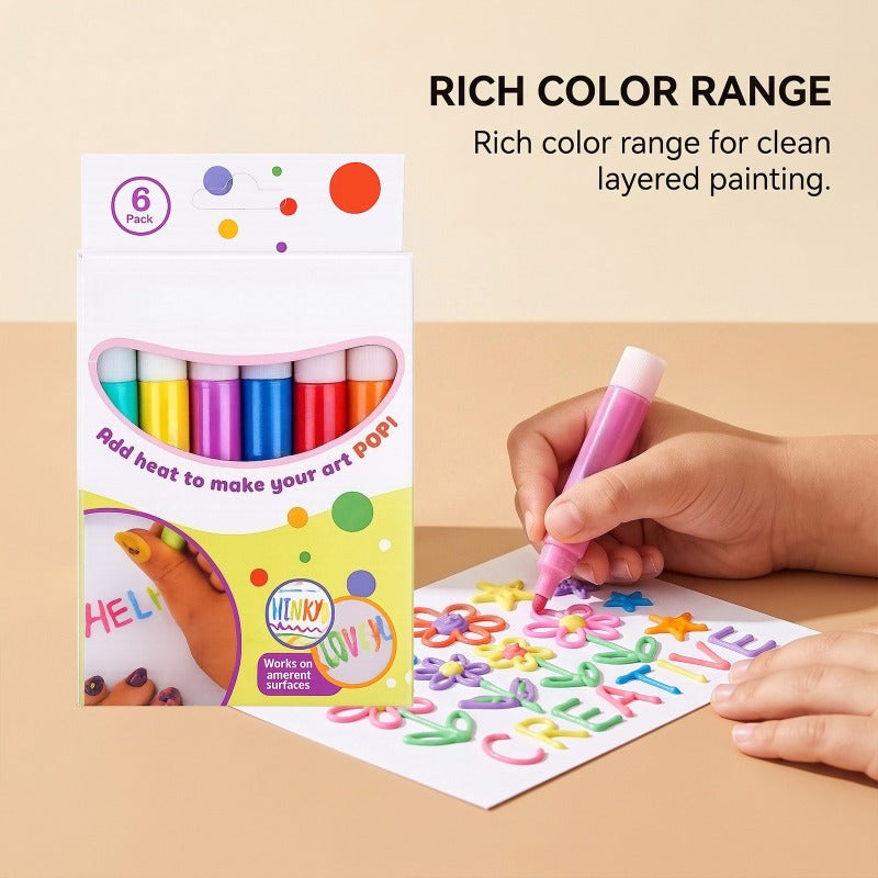 Meowvra✍3D Relief Art Pen,Turn Flat Drawings Into Touchable 3D Art,Smooth