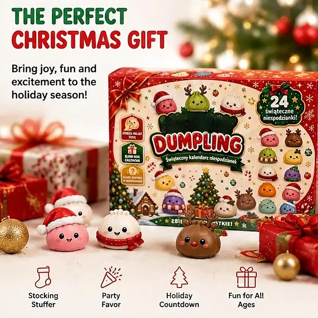 Christmas Dumpling Advent Calendar 2026 Squishy Surprise Gifts For Kids Or Family Ideas